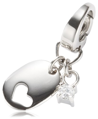 Fossil Damen-Charm Anhänger HERZ mit Zirkonia JF86096040