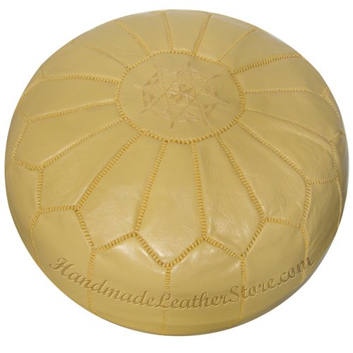 Moroccan Pouf, Pouffe, Ottoman, Poof, Color : Cream