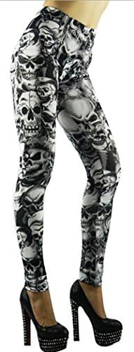 Scrawl Leggings Tights Pants Girls Phat Shiny Neon Rock Punk Funky Colorful