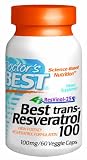Doctors Best, Best trans Resveratrol 100 Featuring ResVinol 25 (100 mg), Vegetable Capsules, 60 Count 41LubhCG5RL. SL160 Doctors Best, Best trans Resveratrol 100 Featuring ResVinol 25 (100 mg), Vegetable Capsules, 60 Count