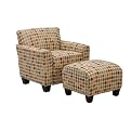 Bucktown Chair and Ottoman - Multi Dot