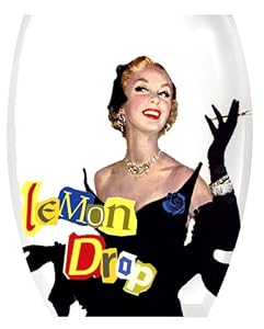"Lemon Drop" 16oz Hand Painted Stemless Glass