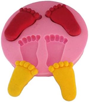 WensLTD Premium Qualit 3D Adorable Baby Feet Shaped Silicone Fondant Cake Chocolate Mold