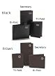 Pebble Grain Leather Wallet with Silver Emblem - Brown or Black