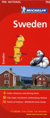 Michelin Sweden Map 753 (Maps/Country (Michelin))