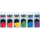 Fender 351 Delrin Rock-On Guitar Picks, 12 Pack, Blue, 1mm
