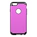 LUVVITT [Ultra Armor] Shock Absorbing Case Best Heavy Duty Dual Layer Tough Cover for Phone 6 / Phone 6s (4.7) - Black/Purple