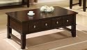 Coffee Table with Storage Drawers - Contemporary Espresso Finish