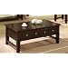 Coffee Table with Storage Drawers - Contemporary Espresso Finish