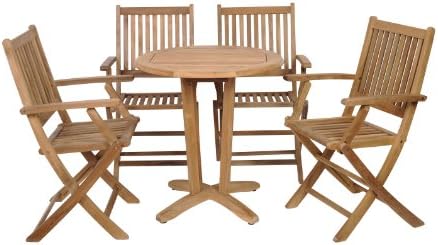 Amazonia Teak Kansas 5-Piece Teak Dining Set