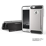 Caseguru&reg; Armor Guard Slim Fit Case for iPhone 6 PLUS / iPhone 6S PLUS (5.5 Inch) [STAND FEATURE] [Lifetime Warranty] - Silver