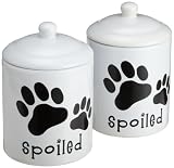 DII Spoiled Ceramic Pet Treat & Food Canister, Set of 2