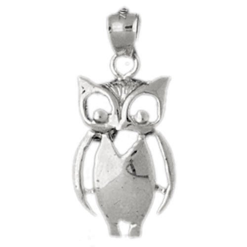 Clevereve's 14K White Gold Pendant Owl Style 2.5 - Gram(s)