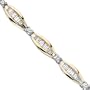 14K Yellow Gold 3 ct. Round and Baguette Cut Diamond Bracelet