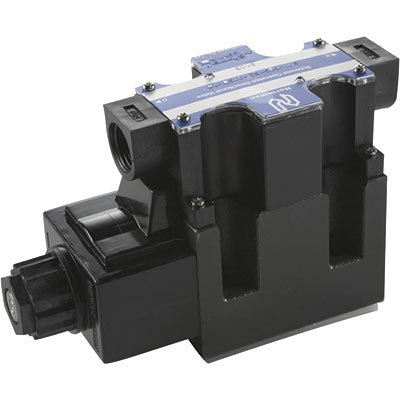 Northman Fluid Power Hydraulic Directional Control Valve - 26.4 GPM, 4500 PSI, 2-Position, Spring Offset, 12 Volt DC Solenoid, Model# SWH-G03-B2-D12-10