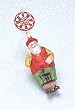 Dart Theme Glass Santa Claus Christmas Ornament