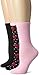 Betsey Johnson Women's Three-Pack Bows and Stripes Crew Socks