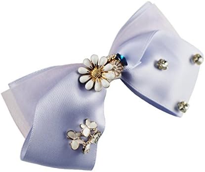 Victoria Cat Flower Girls/ Ladies Light Lilac/ Lavender Bling Crystal Flower Butterfly Hair Dress Bow/ Clip Accessory