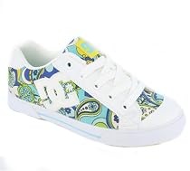 DC CHELSEA LADIES SKATE TRAINER WHITE/LIGHT TURQOISE