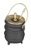 Outdoor Living : Solid Polished Brass and Black Firepot