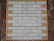 1 x 3 Railroad White Marble TUMBLE Mosaics For Kitchen Bathroom Backsplash, Shower Walls & Flooring