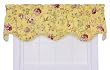 Ellis Curtain Coventry Medium Scale Floral Lined Scallop Valance, Yellow