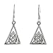 Sterling Silver Triangle Celtic Knot Earrings
