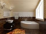 Wallmonkeys Peel and Stick Wall Decals - Interior of Bathroom - 60