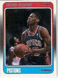 1988 /89 Fleer Dennis Rodman Detroit Pistons RARE Blank Back Rookie Basketball Card !