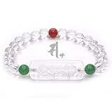 パワーストーン*天然石・水晶(Aグレード)梵字護身ブレスレット観世音菩薩