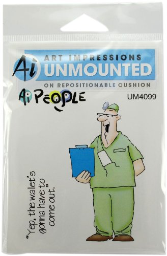 Art Impressions Doctor Bill Set Rubber Stamp