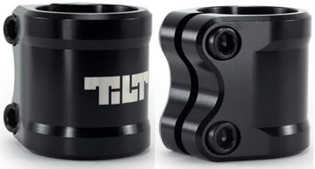 Tilt Double Clamp THE NEW ARC Style Oversized For Scooters BLACK