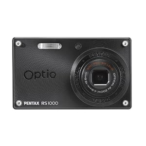  Pentax Optio RS1000 Digitalkamera (14 Megapixel, 4-fach opt. Zoom, 3 Zoll Display, bildstabilisiert) inkl. Wechselcover schwarz 