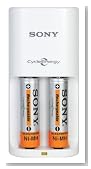 Value Cycle Energy Power Charger with 2 Aa Green Batteries