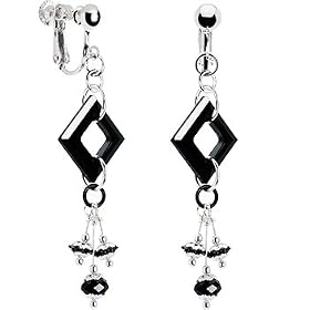 Handcrafted Swarovski� Jet Influential Diamond Drop Belly Ring