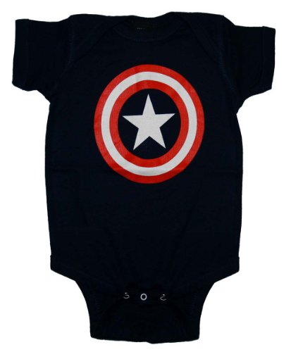  Captain America Logo Uniform Marvel Comics Baby Creeper Romper Snapsuit