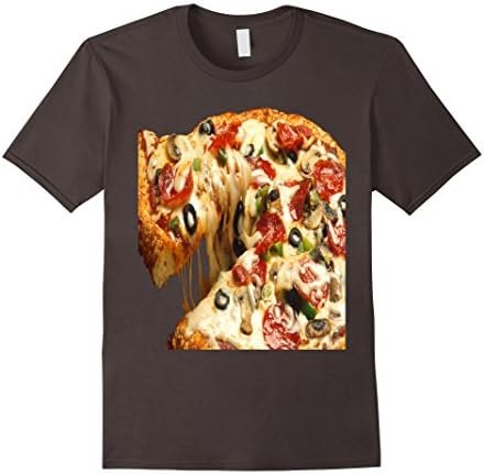 Men's Pepperoni Pizza Shirt | Pizza Shirt | Pizza Party Shirt Medium Asphalt