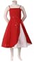 Red White Split Skirt Dress ~ 10 (ABC C730)