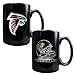 Atlanta Falcons NFL 2pc Black Ceramic Coffee Mug Set