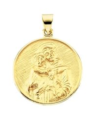 CleverEves 18K Yellow Gold 24.50 mm Saint Anthony Medal