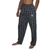 Mens MLB Milwaukee Brewers Plaid Finest Thermal Sleepwear / Pajama Pants - Dark Blue (Size: S)