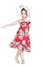Girl Hawaiian Halter Dress in Hibiscus Red