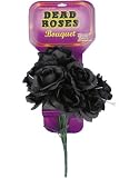 Halloween Decoration Accessory Dead Black Roses Bouquet