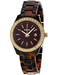 Fossil Womens ES2922 Stella Brown Dial Watch