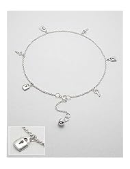 Key Anklet In 92.5 Sterling Silver