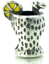 .925 Sterling Silver " Tropical Mixed Drink " for Pandora Chamilia Kays Troll European Story Charm Bracelets