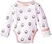 L'ovedbaby Unisex-Baby Newborn Organic Gloved-Sleeve Bodysuit, Coral Cupcake, 3-6 Months