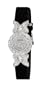 Avalon Ladies Silver-Tone Suede Rhinestone Watch # 7332