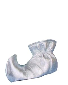 Forum Novelties Women's Deluxe Costume Cloth Elf Shoes, Silver, One Size