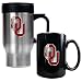 Oklahoma Sooners NCAA Stainless Travel Mug And Ceramic Mug Set by Great American Products